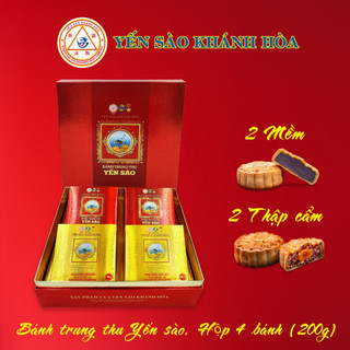 Bánh trung thu Yến sào Khánh Hòa, Hộp 4 bánh 200g Bánh Trung Thu Truyền Thống