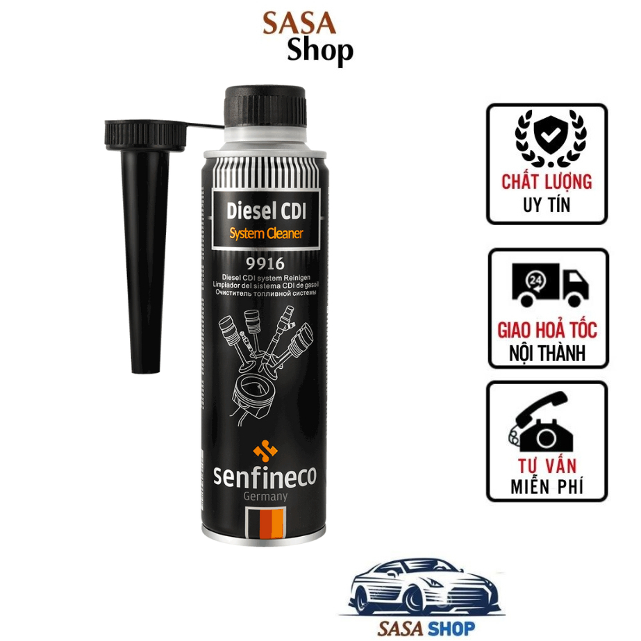 Súc Rửa Cực Sạch khối hệ thống Phun Và Buồng Đốt Máy Dầu Senfineco 9916 Của Đức