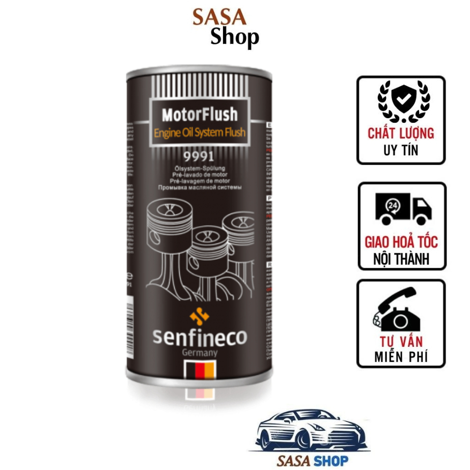 Súc rửa động cơ ô tô Senfineco 9991 motor llush engine oil system flush 443ml