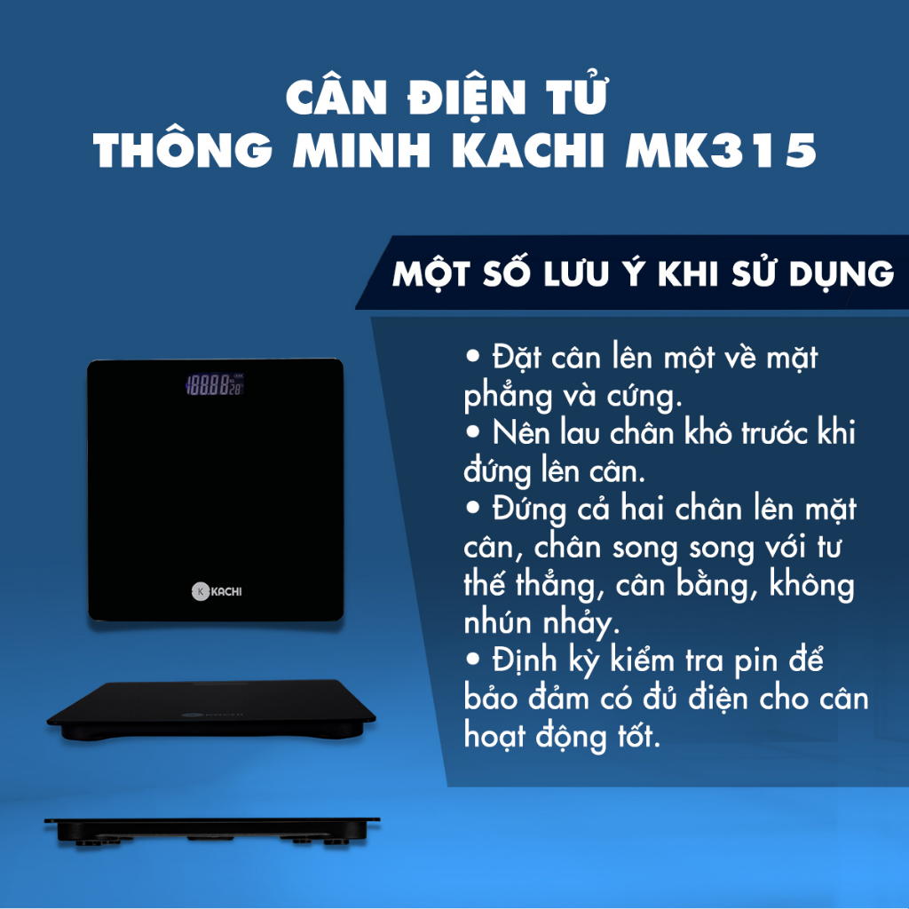 Cân điện tử mặt kính Kachi MK315