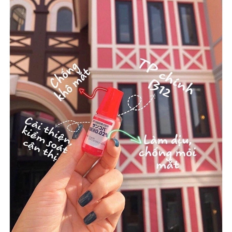 Dung Dịch Nhỏ Mắt, Dưỡng Mắt Cận, Loạn Thị Sancoba Ophthalmic Solution 0.02%, Giúp Phục Hồi Thị Lực Nhật Bản 5ml