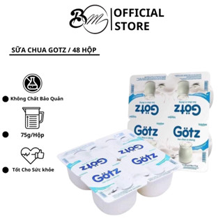 Thùng 48 Hũ Sữa Chua Gotz Được Làm Từ Men Sữa Chua Đặc Trưng, Có Vị Béo Nhẹ. Không Chứa Chất Bảo Quản (SP001790)