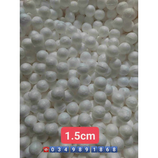 (1 lạng) Quả cầu xốp tròn đường kính 1.5cm dùng làm quả đào đông giả, cherry giả trang trí noel, tết