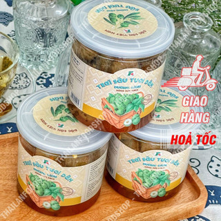 Sấu tươi dầm ớt đường lon 250gram