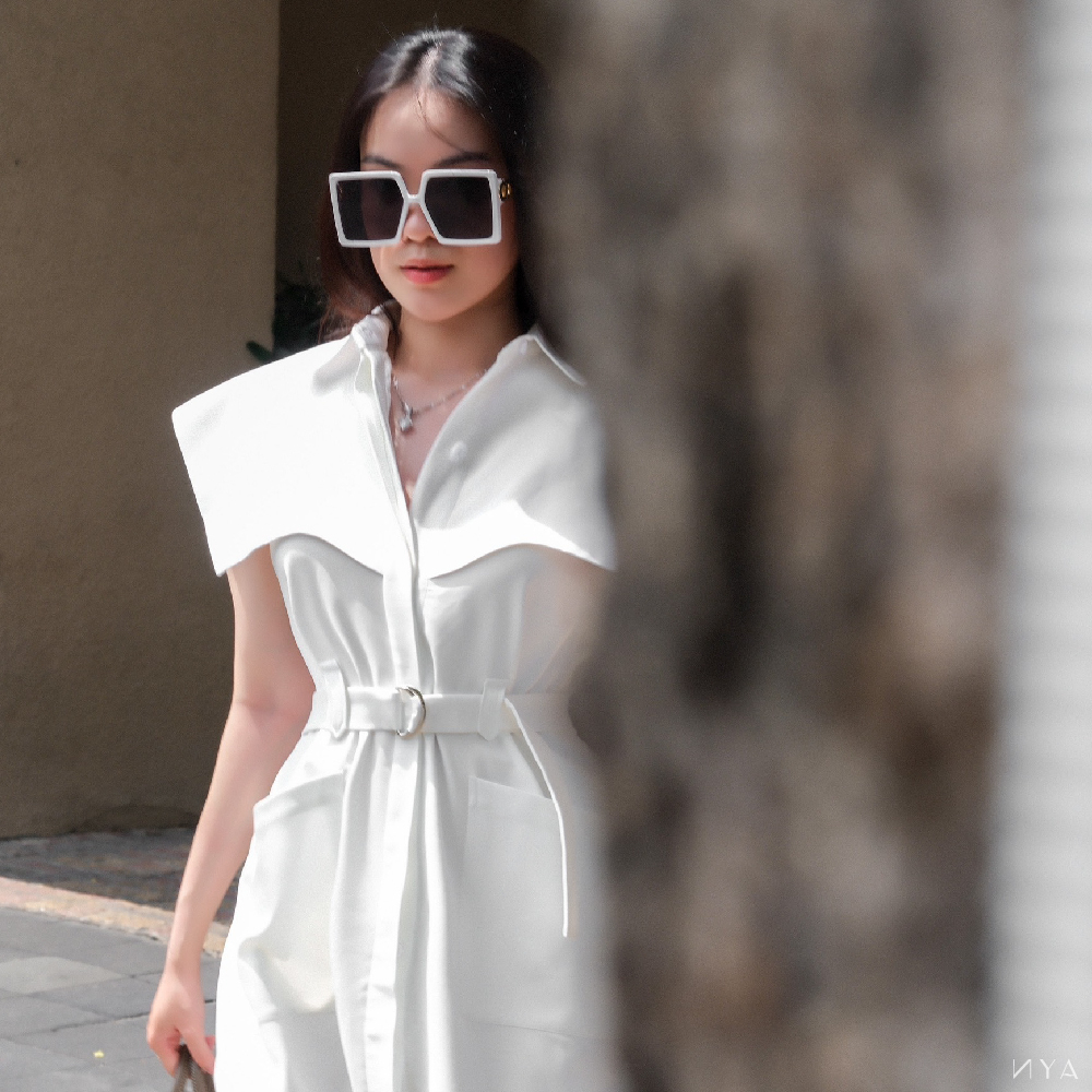 Váy Sơmi Cổ Tròn Form Suông Sang Trọng MILADY DRESS | NYA STUDIO