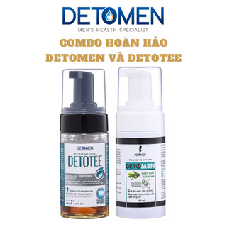 Combo bọt vệ sinh nam tạo bọt Detomen 100ml và bọt vệ sinh răng miệng Detotee 100ml