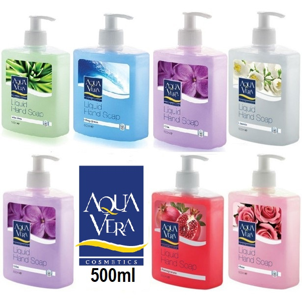 Nước rửa tay dưỡng da AquaVera nhiều mùi hương 500ml