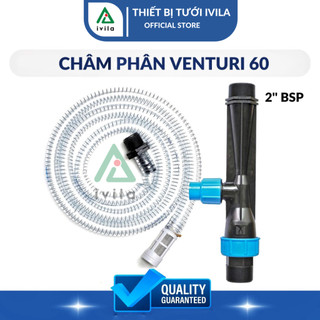 Bộ châm phân Venturi 60, châm phân 60mm dùng trong hệ thống tưới, bộ hút phân, châm phân tự động