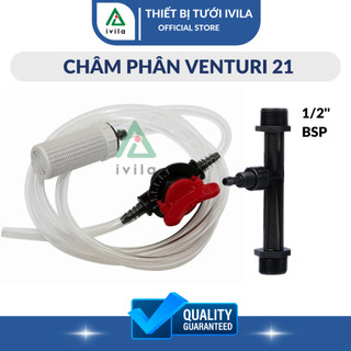 Bộ châm phân Venturi 21, Thiết bị châm phân venturi 21mm dùng trong hệ thống tưới, bộ hút phân