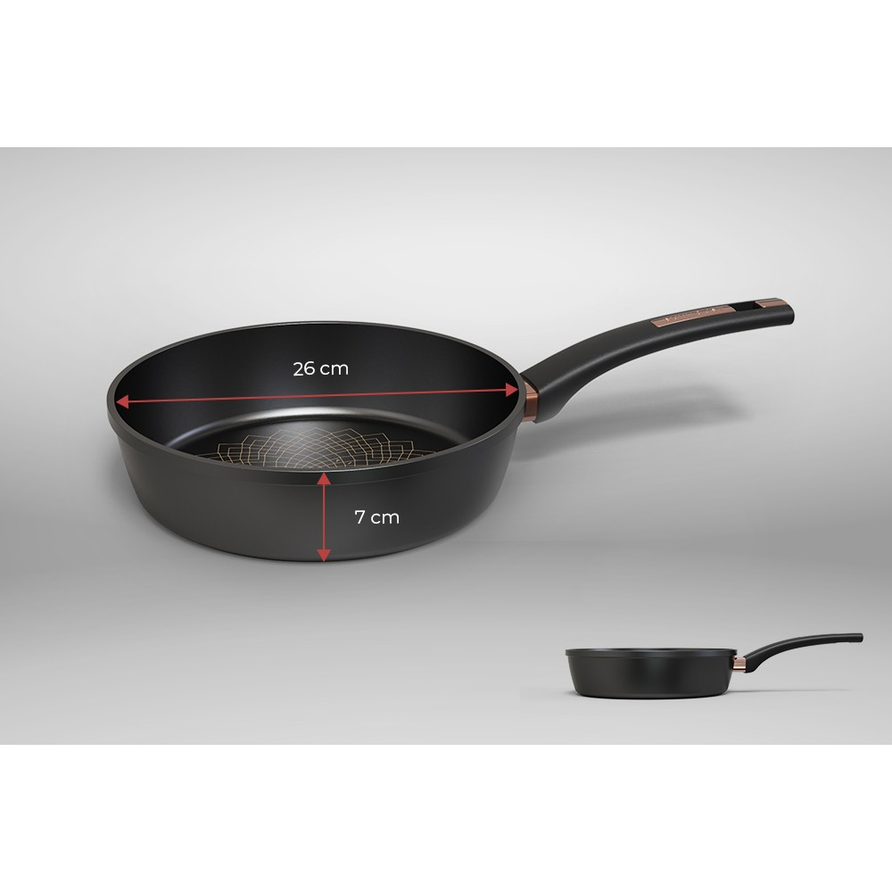 Chảo Chống Dính Ultra Titanium Sunhouse ST20B / ST26B / ST28B / ST30B Thành Dày Tay Cầm Bakelite Chắc Chắn