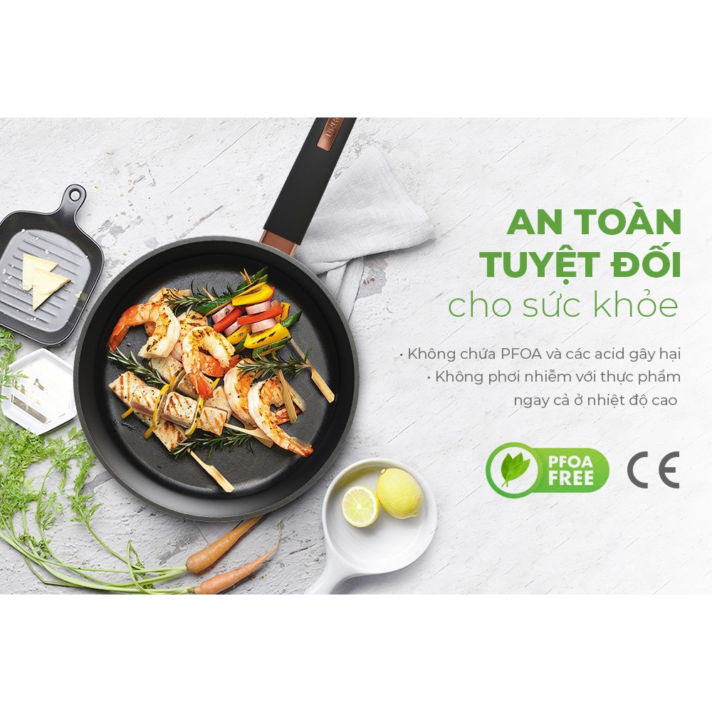 Chảo Chống Dính Ultra Titanium Sunhouse ST20B / ST26B / ST28B / ST30B Thành Dày Tay Cầm Bakelite Chắc Chắn