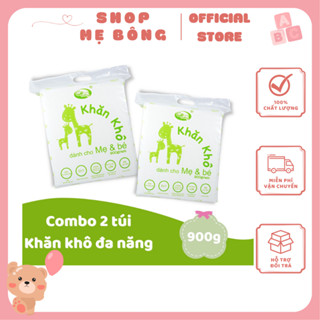 Combo 2 Túi Khăn vải khô đa năng GB-BABY (900g) Lau em bé, Tẩy trang -Chất liệu mềm mịn, an toàn cho bé