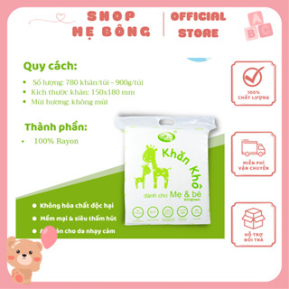 Khăn vải khô đa năng GB-BABY (900g) Lau em bé, Tẩy trang -Chất liệu mềm mịn, an toàn cho bé