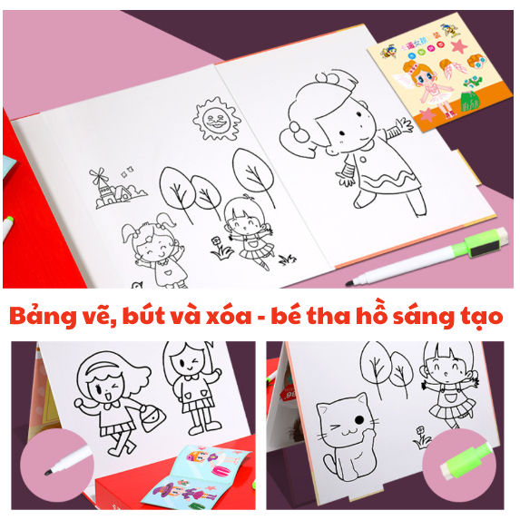 Đồ chơi ghép hình nam châm thiết kế thời trang công chúa bằng gỗ cho bé Loại 1 2 ngăn, Đồ chơi thay trang phục công chúa