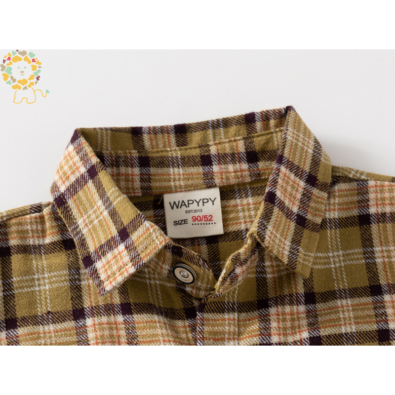 Sơmi cho bé sơ mi dài tay cho bé trai từ 2 đến 8 tuổi WELLKIDS WAPYPY mẫu 2023