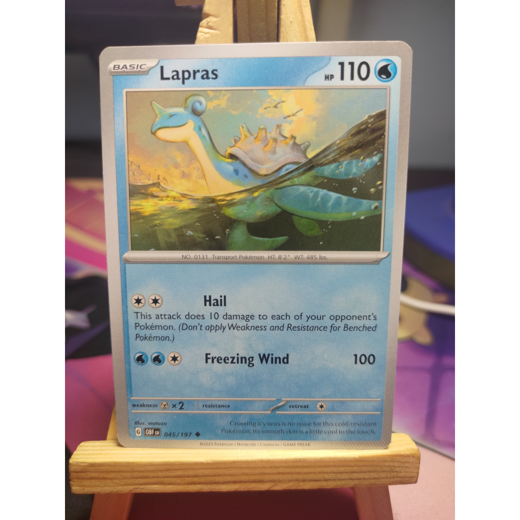 Thẻ Pokemon Lapras - 045/197 - Uncommon - OBFEN