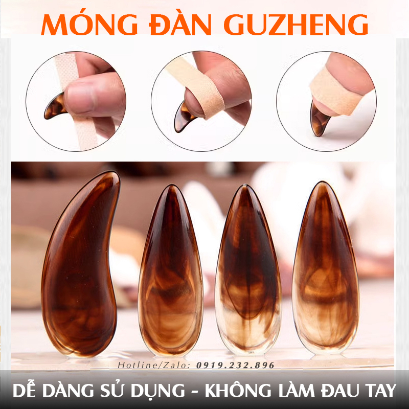 Bộ 4 Móng Đàn Cổ Cầm - Đàn Cổ Tranh Guzheng Trung Quốc