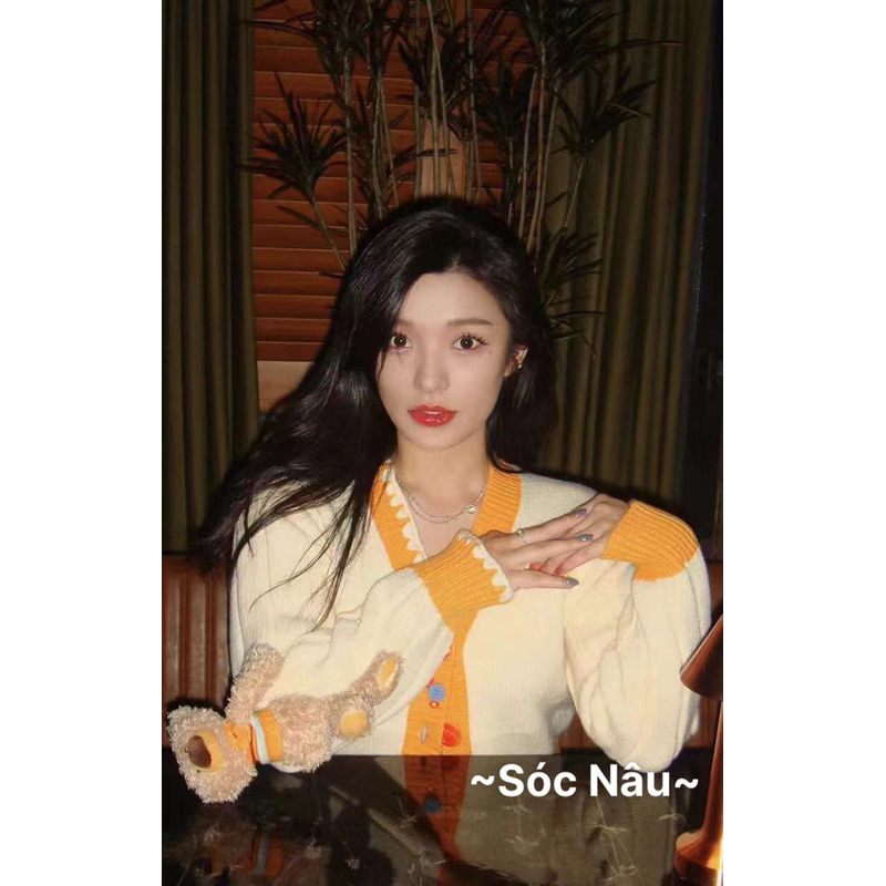 Áo len cadigan 13DE be pha cam