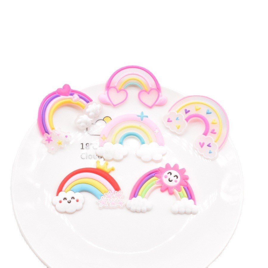 - Set 5 cầu vồng silicon - Trang trí bánh sinh nhật bánh kem