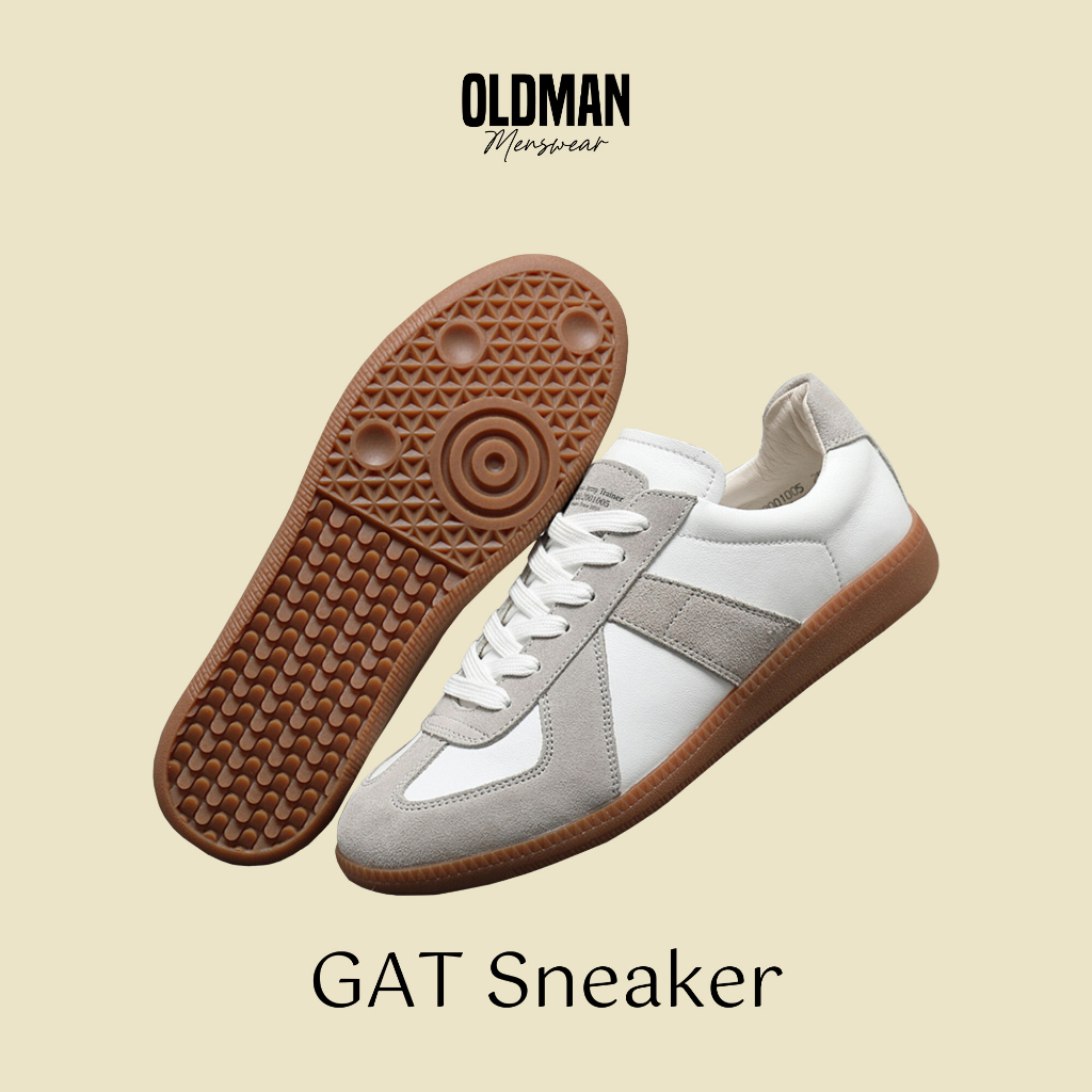 Giày Nam Gat, Gat Sneaker, Giày Basic Thể Thao Nam , Giày Nam Trắng Samba , Tăng Chiều Cao, Vintage Oldman