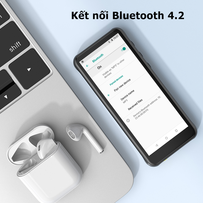 Ruizu Z80 - Máy Nghe Nhạc, Xem Phim MP4, Kết Nối Wifi, Bluetooth, Android 8.1, Màn Hình 4 Inch Full Cảm Ứng