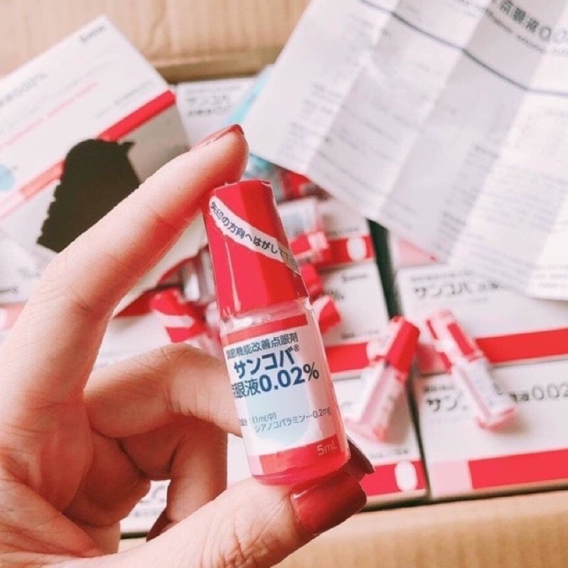 Dung Dịch Nhỏ Mắt, Dưỡng Mắt Cận, Loạn Thị Sancoba Ophthalmic Solution 0.02%, Giúp Phục Hồi Thị Lực Nhật Bản 5ml
