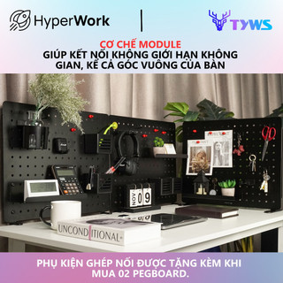 Bảng treo đồ Pegboard HyperWork PG-02 Đen HPW-PG02-Black