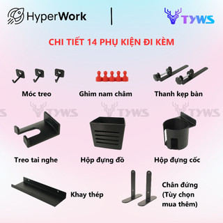 Bảng treo đồ Pegboard HyperWork PG-02 Đen HPW-PG02-Black