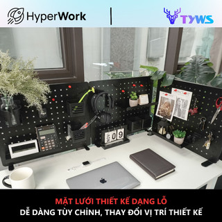 Bảng treo đồ Pegboard HyperWork PG-02 Đen HPW-PG02-Black