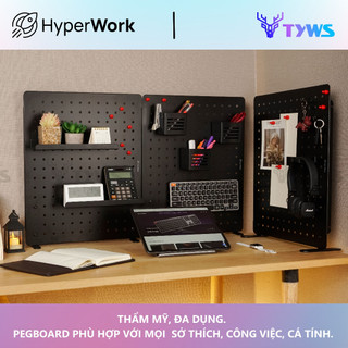Bảng treo đồ Pegboard HyperWork PG-02 Đen HPW-PG02-Black