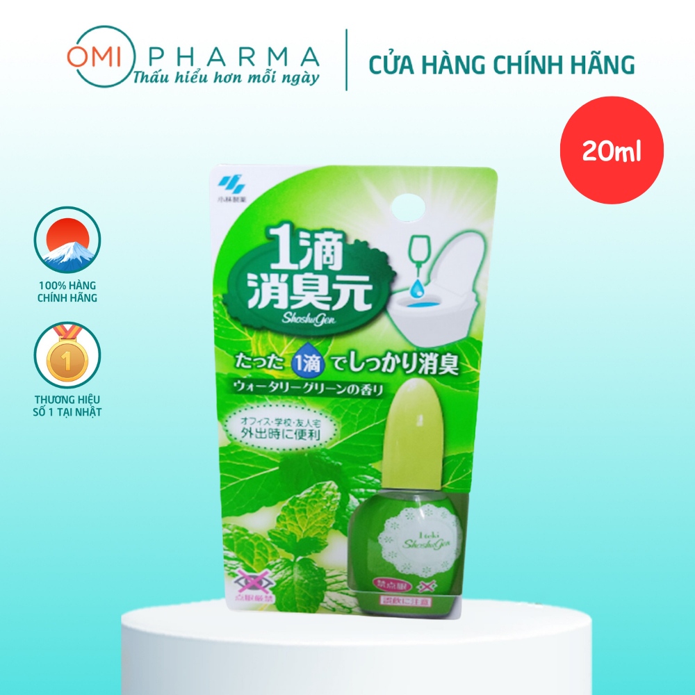 Dung Dịch Nhỏ Giọt Khử Mùi Toilet Hương Bạc Hà Tương Mát Kobayashi S Select Nhật Bản (20ml)