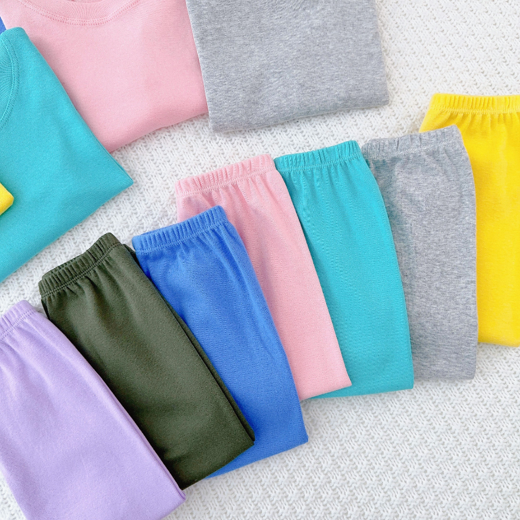 Bộ Quần Áo Bé Gái, Bé Trai KIMCHIBABY Vải Cotton Borip Bo Gấu, Bộ Dài Tay Cho Bé Mặc Nhà Thu Đông MKMTD2213