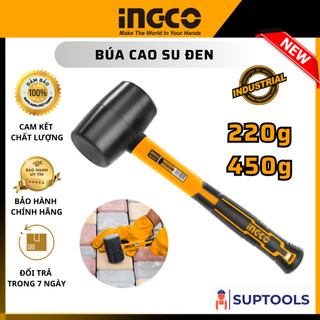 Búa cao su đen 220g 450g ingco hruh8208 - hruh8216 búa đầu nặng, cán nhựa