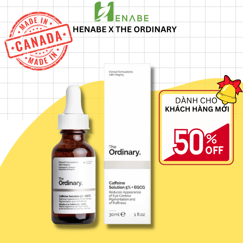 Serum The Ordinary Caffeine Solution 5% + EGCG-Dưỡng Mắt - Tinh chất 30ml
