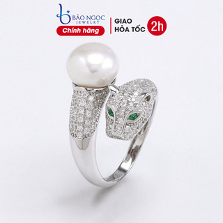 Nhẫn bạc đính ngọc trai quyền năng - n1505 - bảo ngọc jewelry