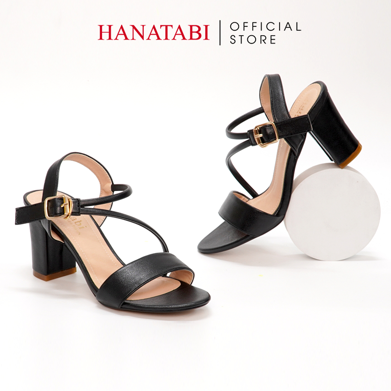 Sandal Nữ Hanatabi Quai Chéo Gót Cao 7cm Hậu C Đế TA Cao Cấp Chống Trơn Trượt Mã HNSDG7F893
