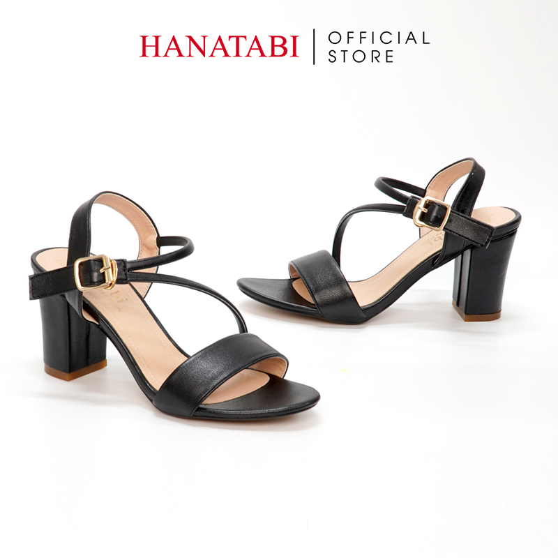 Sandal Nữ Hanatabi Quai Chéo Gót Cao 7cm Hậu C Đế TA Cao Cấp Chống Trơn Trượt Mã HNSDG7F893