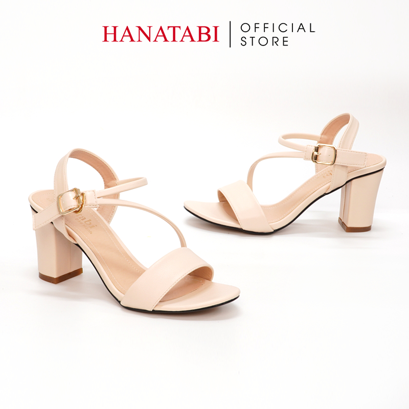 Sandal Nữ Hanatabi Quai Chéo Gót Cao 7cm Hậu C Đế TA Cao Cấp Chống Trơn Trượt Mã HNSDG7F893