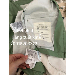 Áo khoác raincoat Hm cho bé