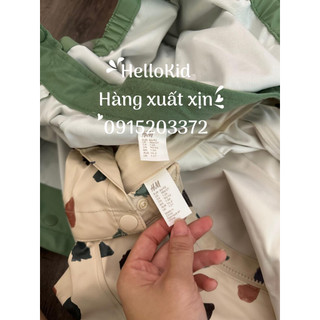 Áo khoác raincoat Hm cho bé
