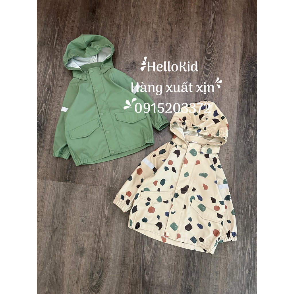 Áo khoác raincoat Hm cho bé