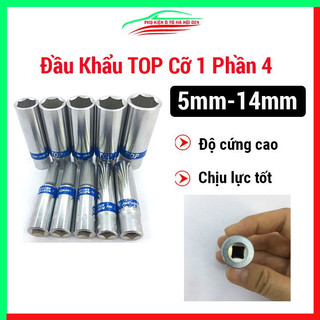 Đầu khẩu vặn ốc dùng tay cỡ 1 phần 4 TOP loại đẹp từ 5- 14mm