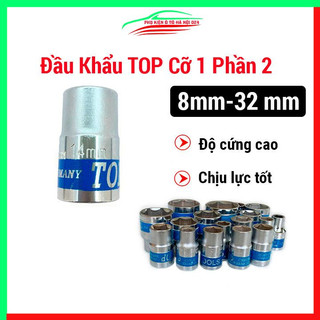 Đầu khẩu 1 phần 2 TOP vặn bulông ecu loại đẹp dài 4cm đủ loại từ 8-32mm