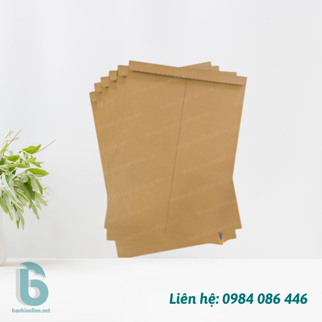 BAO THƯ GIẤY KRAFT NHẬT NẮP NGANG LÁN MỊN KHỔ A4 25 x 35 CM - BAOBIONLINE