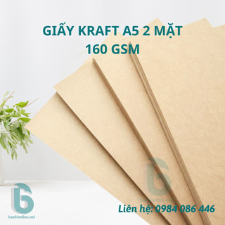 100 tờ giấy kraft định lượng 160gsm khổ a5 2 mặt | giấy kraft làm bìa sổ sách,... - baobionline