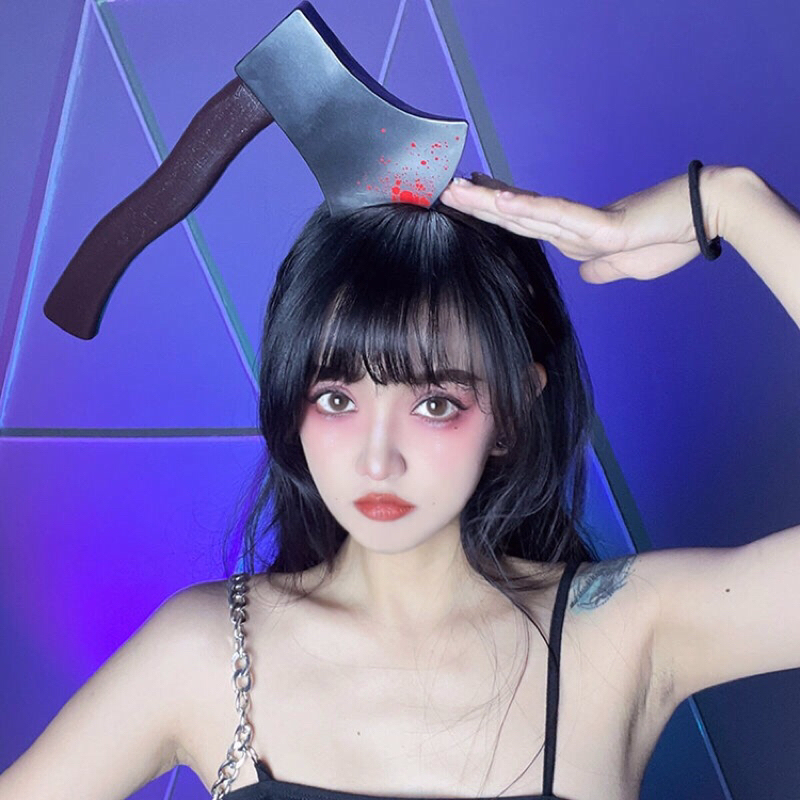 Băng Đô Halloween Hình Rìu Vui Nhộn Hài Hước