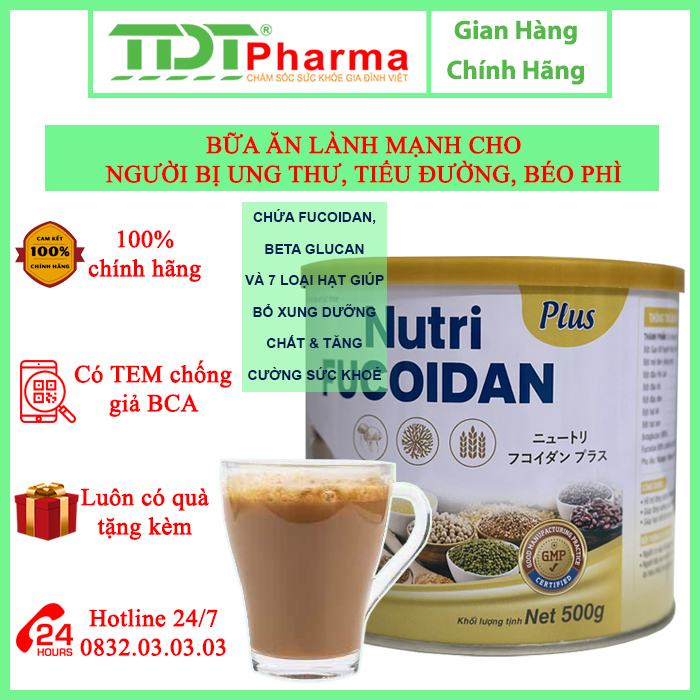 Thực dưỡng miễn dịch Nutri Fucoidan Plus, Hộp 500g