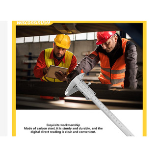 Thước cặp cơ khí bằng kim loại carbon hợp kim nhôm trắng Công cụ kẹp đo kích thước có độ chính xác cao từ 0-150mm