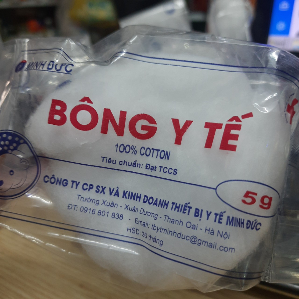 Bông Gói Y Tế 5g Giúp Thấm Nước,Vệ Sinh Rửa Vết Thương