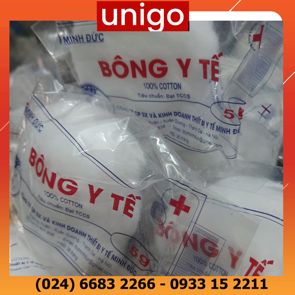 Bông Gói Y Tế 5g Giúp Thấm Nước,Vệ Sinh Rửa Vết Thương